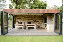 Photo of a closed summer kitchen