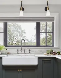 Kitchen Design By The Window With A Sink In The Apartment