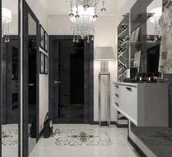 Black hallway in the interior