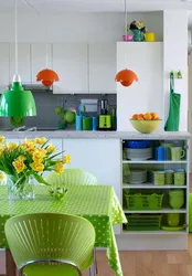 Light green kitchen interior