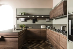 Corner kitchen with peninsula photo