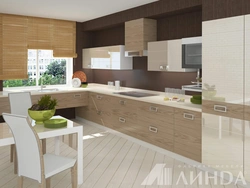 Design for a light wooden kitchen