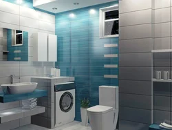 Bathroom design blue gray