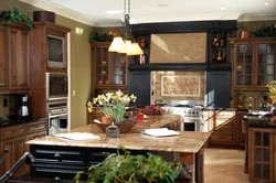 Kitchen Interior With Brown Furniture