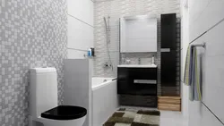 Серая Плитка На Пол Стены В Ванной Фото