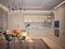 Штукатурка стен в интерьере кухни