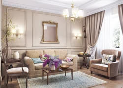 Classic furniture in the interior of the apartment