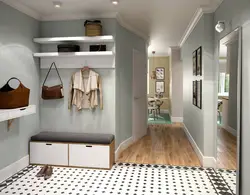 Modern interior corridor of a small apartment