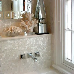 Seashells in the bathroom interior photo