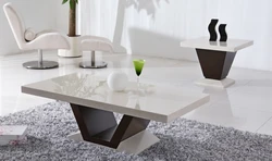 Coffee table in the living room interior