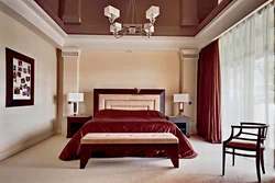 Bedroom Interior With Brown Ceiling Photo