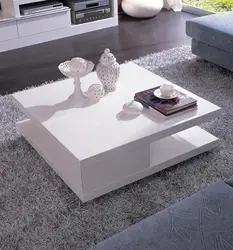 Table In The Living Room In A Modern Style Photo