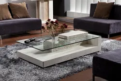 Table in the living room in a modern style photo