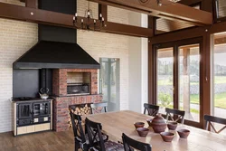 Design of a summer kitchen in the house