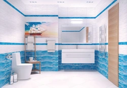 Vinyl tiles for bathroom wall photo