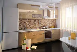 Interyerdə mətbəx fotoşəkili üçün saxta panel