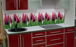 False panel for the kitchen photo in the interior