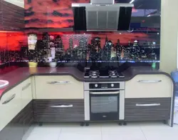 False panel for the kitchen photo in the interior