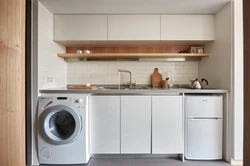 Small Kitchen Layout With Washing Machine Photo