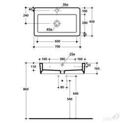 Bathroom sink width photo