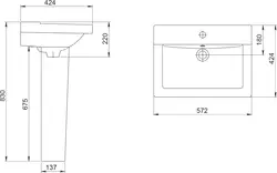 Bathroom sink width photo