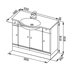 Bathroom sink width photo