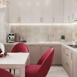 Kitchen dining room design in light colors