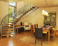 Kitchen with stairs design