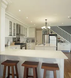 Kitchen with stairs design