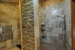 Bathroom interior with stone photo