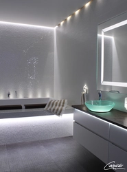 LED strip in the bathroom photo