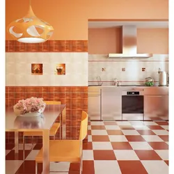 Tiles for the kitchen with a pattern for the kitchen photo