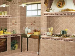 Tiles for the kitchen with a pattern for the kitchen photo