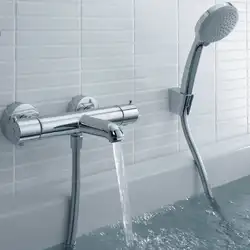 Faucet mixer for bathroom with shower photo