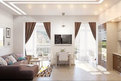 Living Room Design 30 Sq M With Two Windows