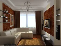 Qonaq otağı dizaynı 18 kv m müasir üslubda fotoşəkildə düzbucaqlı