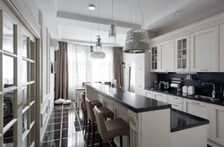 White neoclassical kitchens photos in the interior