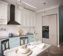 White neoclassical kitchens photos in the interior
