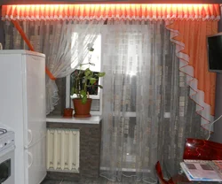 Дизайн Штор Для Кухни В Современном Стиле С Балконом