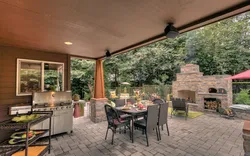 Summer Kitchen In The Yard Photo