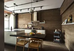 Цвет стен на кухне при кухне под дерево фото