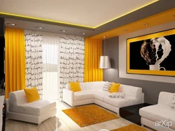 Design of curtains in the apartment hall