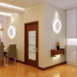 Wall lamp in the hallway photo