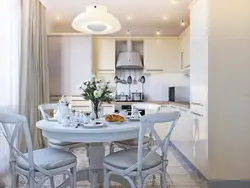 Фото Интерьер Маленькой Кухни С Круглым Столом