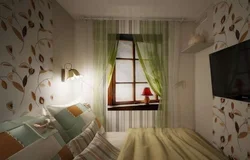 Real photos of a bedroom in Khrushchev with a bed