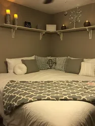 Bed Against The Wall Photo Design In A Small Bedroom