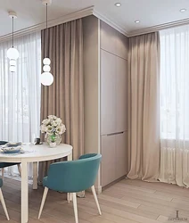 Kitchen living room in beige tones photo