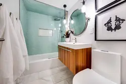 Interiors of small bathrooms in the house