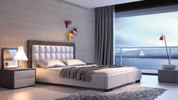 Bedroom design with one nightstand