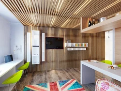 Finishing an apartment with wood interior photos